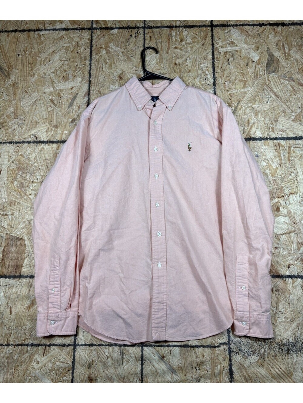 Ralph Lauren Shirt Mens Large L Peach Classic Fit Long Sleeve Button Down Flesh
